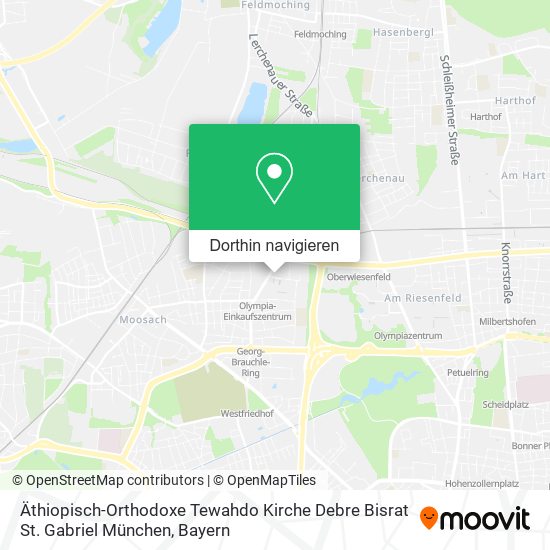Äthiopisch-Orthodoxe Tewahdo Kirche Debre Bisrat St. Gabriel München Karte
