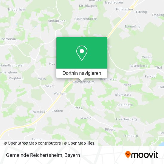 Gemeinde Reichertsheim Karte