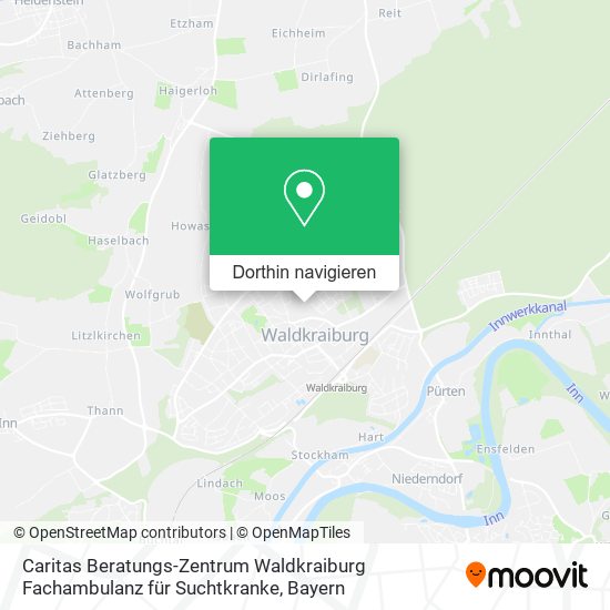 Caritas Beratungs-Zentrum Waldkraiburg Fachambulanz für Suchtkranke Karte