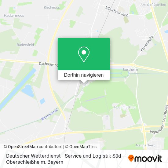 Deutscher Wetterdienst - Service und Logistik Süd Oberschleißheim Karte