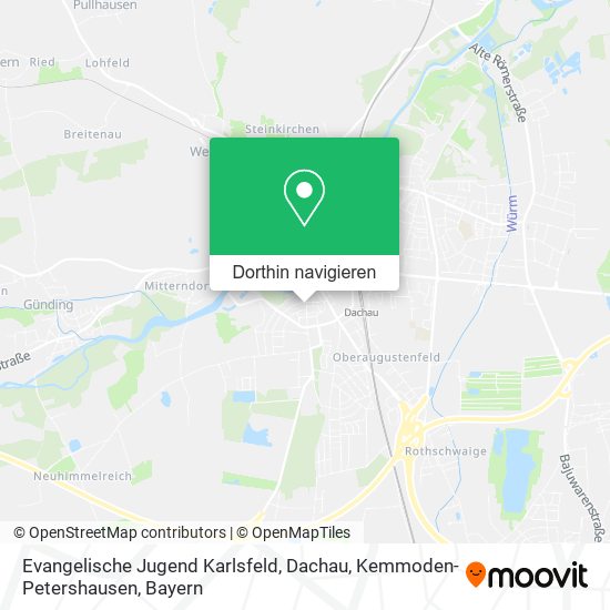 Evangelische Jugend Karlsfeld, Dachau, Kemmoden-Petershausen Karte