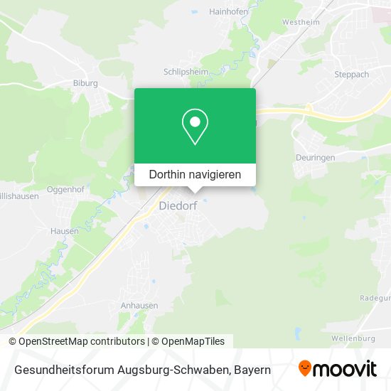 Gesundheitsforum Augsburg-Schwaben Karte