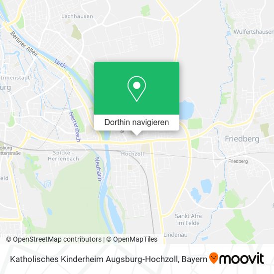 Katholisches Kinderheim Augsburg-Hochzoll Karte