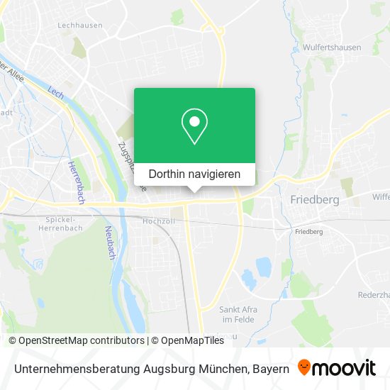 Unternehmensberatung Augsburg München Karte