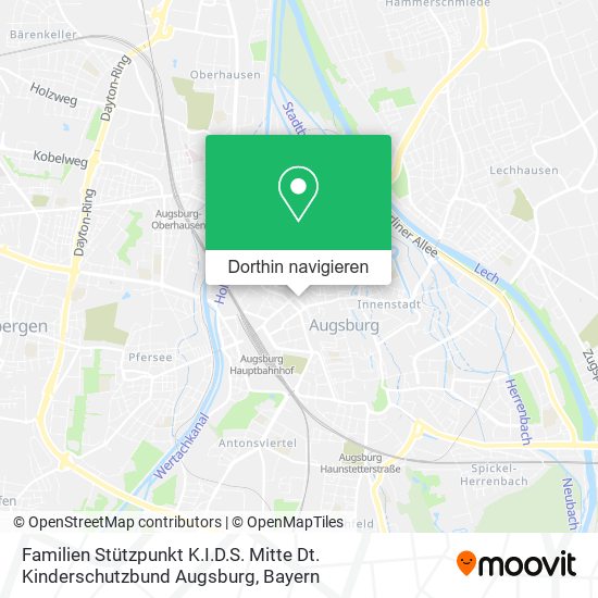 Familien Stützpunkt K.I.D.S. Mitte Dt. Kinderschutzbund Augsburg Karte