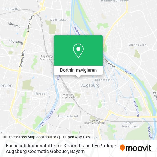 Fachausbildungsstätte für Kosmetik und Fußpflege Augsburg Cosmetic Gebauer Karte