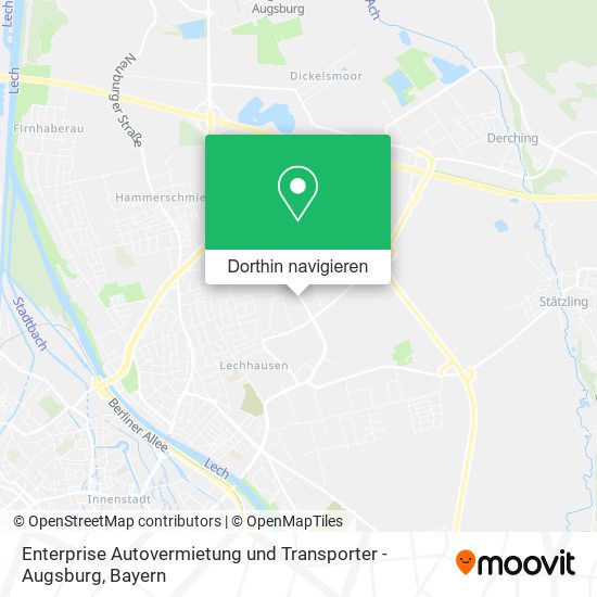 Enterprise Autovermietung und Transporter - Augsburg Karte