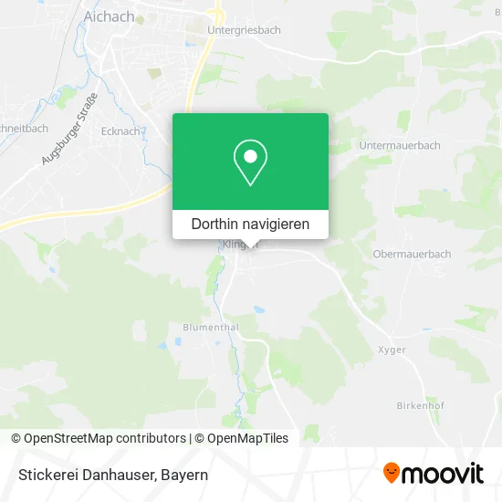 Stickerei Danhauser Karte