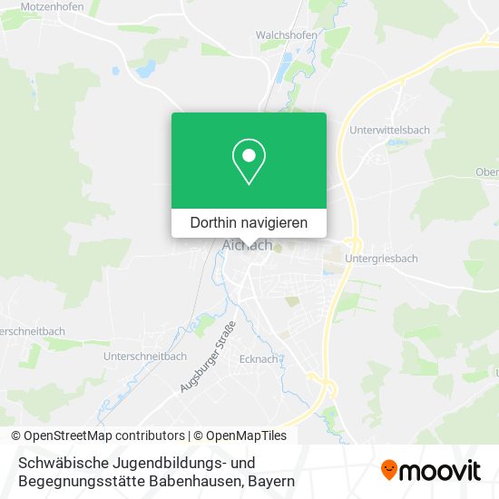 Schwäbische Jugendbildungs- und Begegnungsstätte Babenhausen Karte