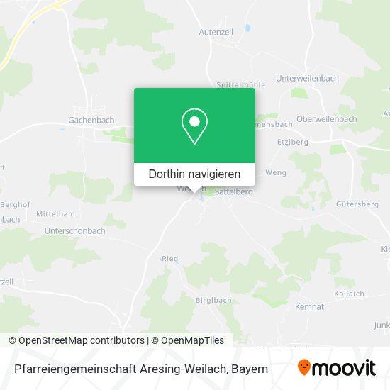 Pfarreiengemeinschaft Aresing-Weilach Karte