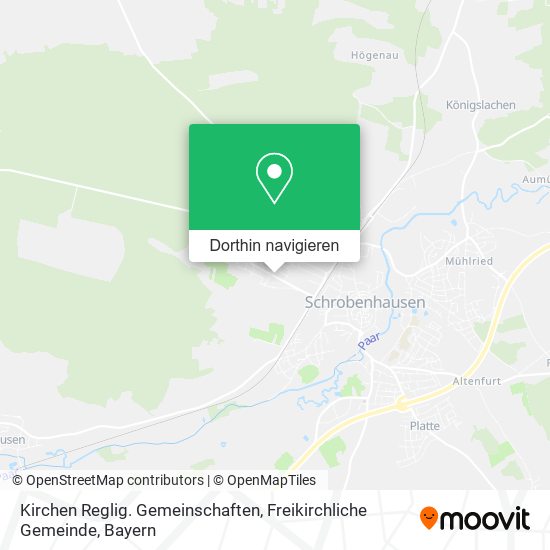 Kirchen Reglig. Gemeinschaften, Freikirchliche Gemeinde Karte
