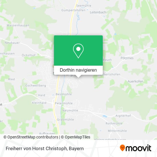 Freiherr von Horst Christoph Karte