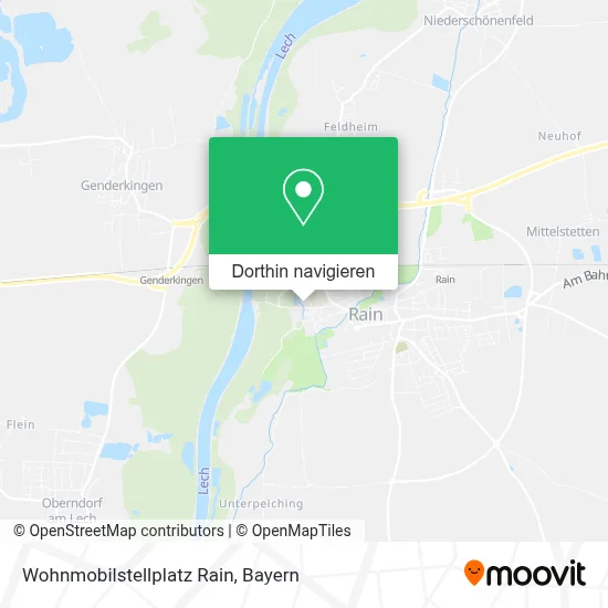 Wohnmobilstellplatz Rain Karte