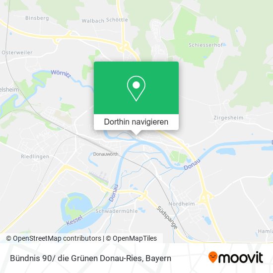 Bündnis 90/ die Grünen Donau-Ries Karte
