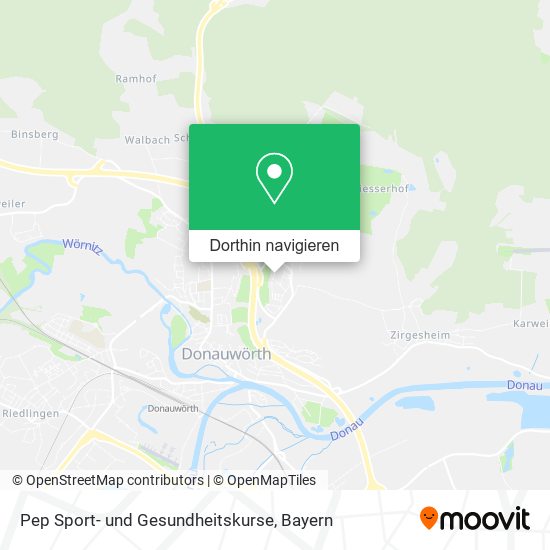 Pep Sport- und Gesundheitskurse Karte