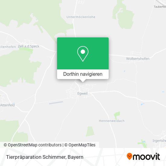 Tierpräparation Schimmer Karte