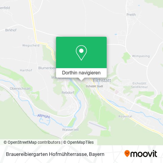 Brauereibiergarten Hofmühlterrasse Karte