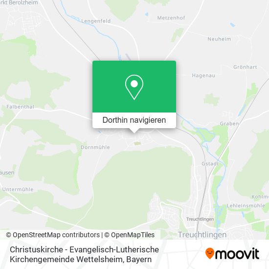 Christuskirche - Evangelisch-Lutherische Kirchengemeinde Wettelsheim Karte