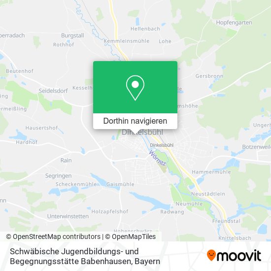 Schwäbische Jugendbildungs- und Begegnungsstätte Babenhausen Karte