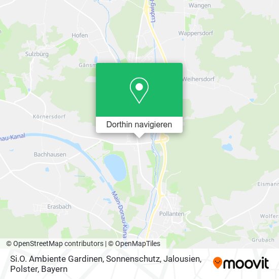 Si.O. Ambiente Gardinen, Sonnenschutz, Jalousien, Polster Karte