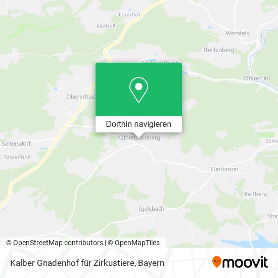 Kalber Gnadenhof für Zirkustiere Karte