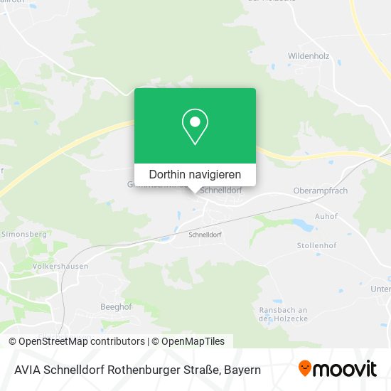 AVIA Schnelldorf Rothenburger Straße Karte