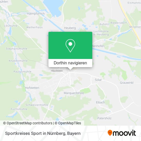 Sportkreises Sport in Nürnberg Karte