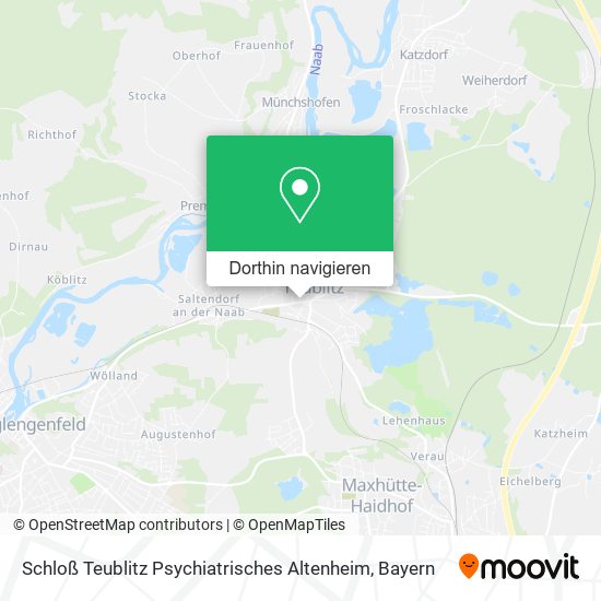 Schloß Teublitz Psychiatrisches Altenheim Karte
