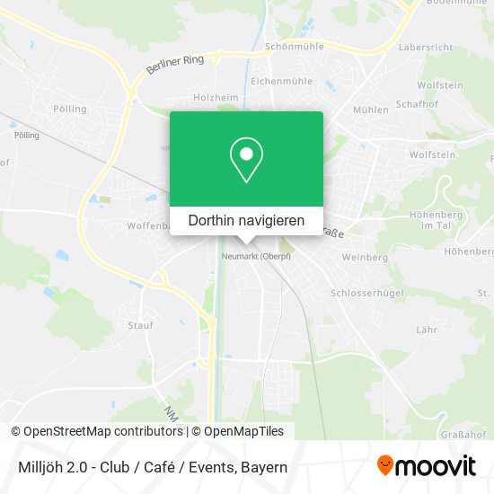 Milljöh 2.0 - Club / Café / Events Karte