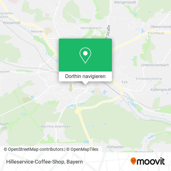 Hilleservice-Coffee-Shop Karte