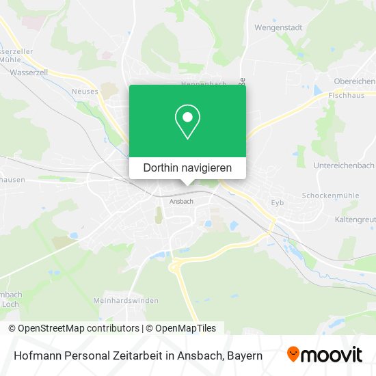 Hofmann Personal Zeitarbeit in Ansbach Karte