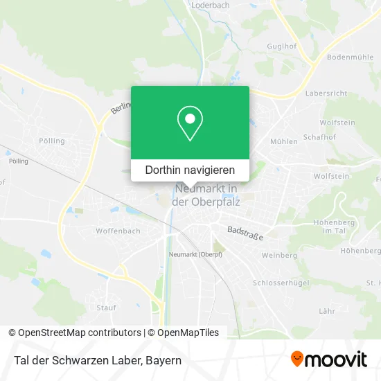 Tal der Schwarzen Laber Karte