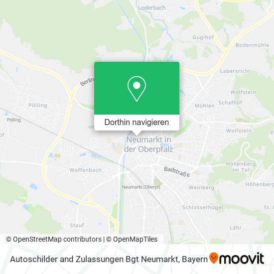 Autoschilder and Zulassungen Bgt Neumarkt Karte
