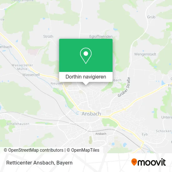 Retticenter Ansbach Karte