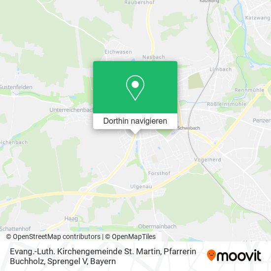 Evang.-Luth. Kirchengemeinde St. Martin, Pfarrerin Buchholz, Sprengel V Karte