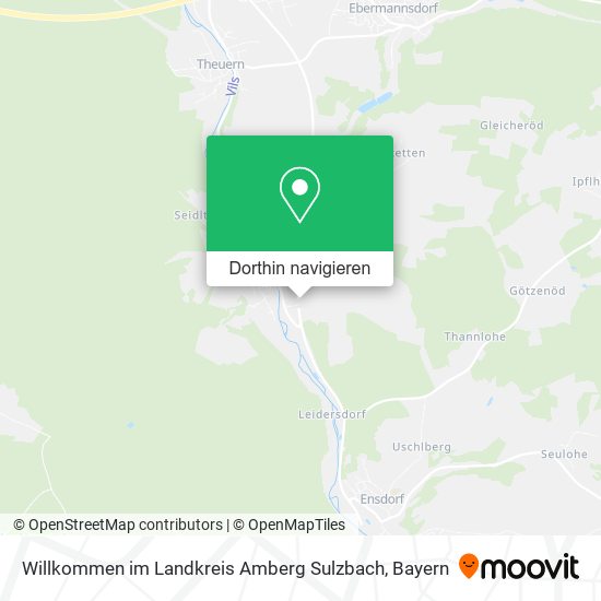 Willkommen im Landkreis Amberg Sulzbach Karte