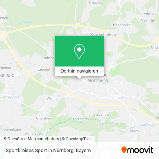 Sportkreises Sport in Nürnberg Karte