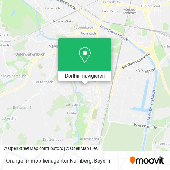 Orange Immobilienagentur Nürnberg Karte