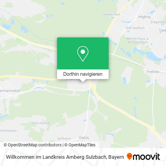 Willkommen im Landkreis Amberg Sulzbach Karte