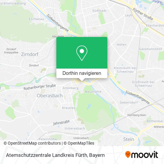 Atemschutzzentrale Landkreis Fürth Karte