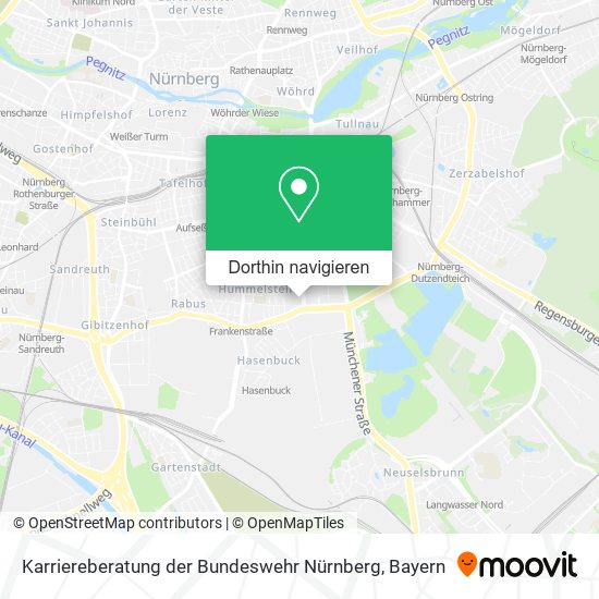 Karriereberatung der Bundeswehr Nürnberg Karte