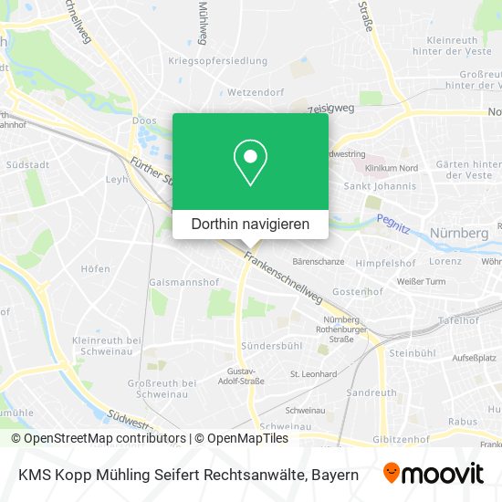KMS Kopp Mühling Seifert Rechtsanwälte Karte