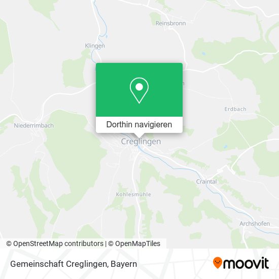 Gemeinschaft Creglingen Karte