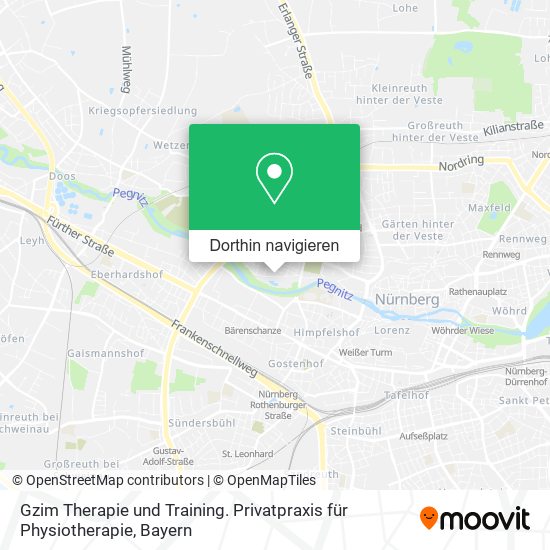 Gzim Therapie und Training. Privatpraxis für Physiotherapie Karte