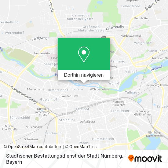 Städtischer Bestattungsdienst der Stadt Nürnberg Karte