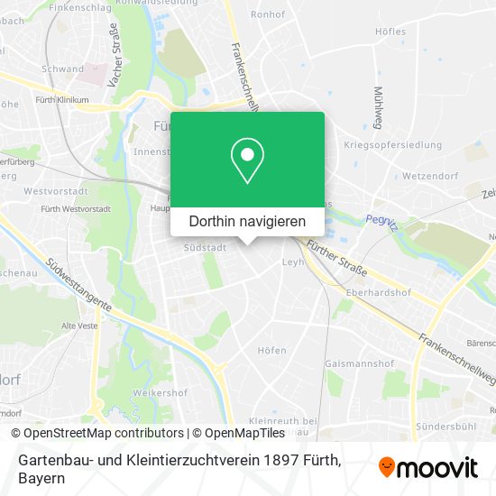 Gartenbau- und Kleintierzuchtverein 1897 Fürth Karte