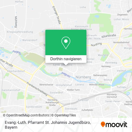 Evang.-Luth. Pfarramt St. Johannis Jugendbüro Karte