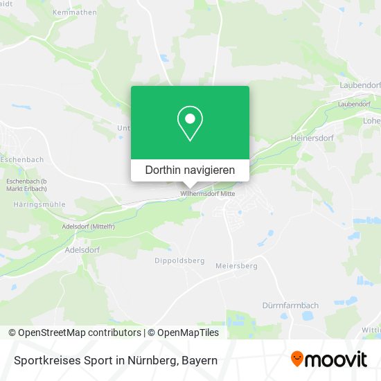 Sportkreises Sport in Nürnberg Karte