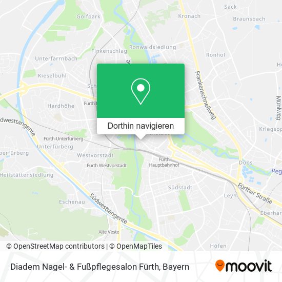 Diadem Nagel- & Fußpflegesalon Fürth Karte