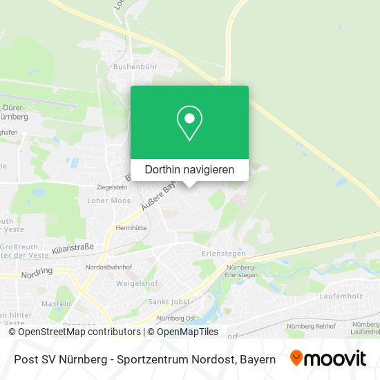 Post SV Nürnberg - Sportzentrum Nordost Karte
